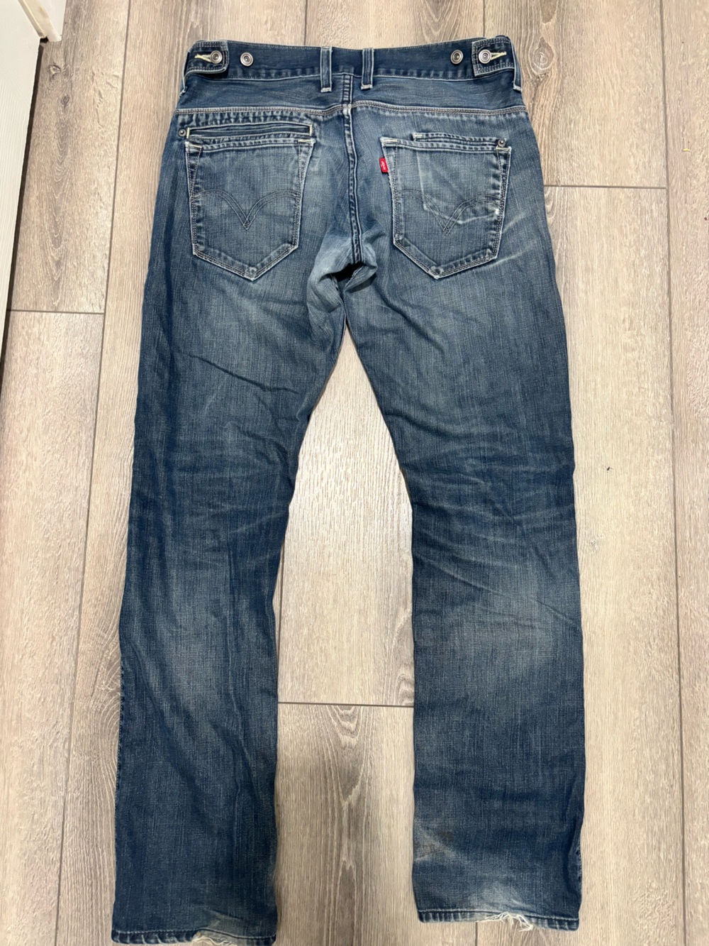 Rare levis 511 buckle back slim skinny multi pocket jeans